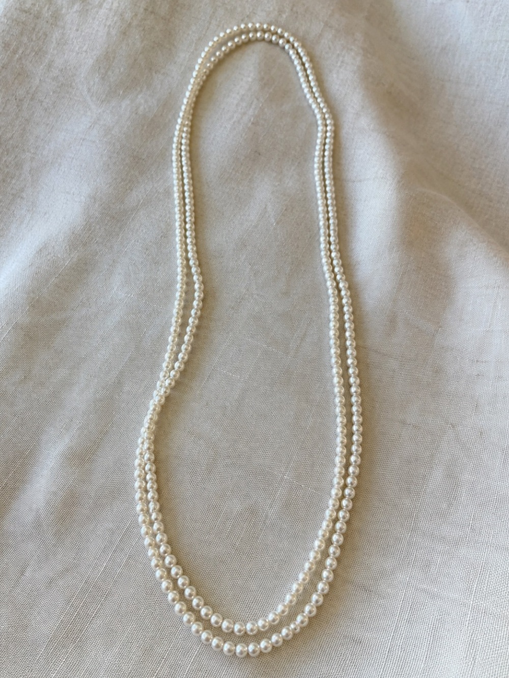 69” Ivory AAA Faux Pearl Necklace Extra Long Knotted Endless Layering Bridal